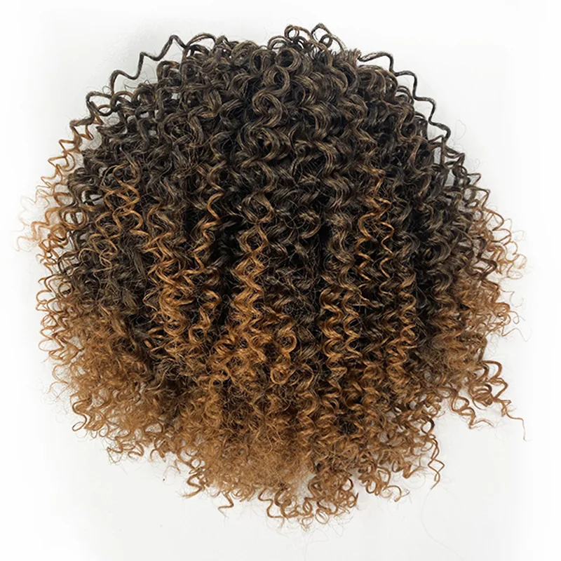 Aigemei Drawstring Ponytail Afro Kinky Curly bundles Non-Remy Indian Clips in Hair Extensions Pony Tail For African American