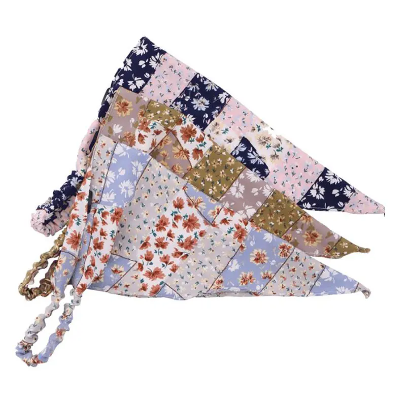

Cute Flowers Print Headbands For Hair Woman Elastic Turban Hair Bands Hair Accessories Fashion Sun Protection Headwrap Headwear