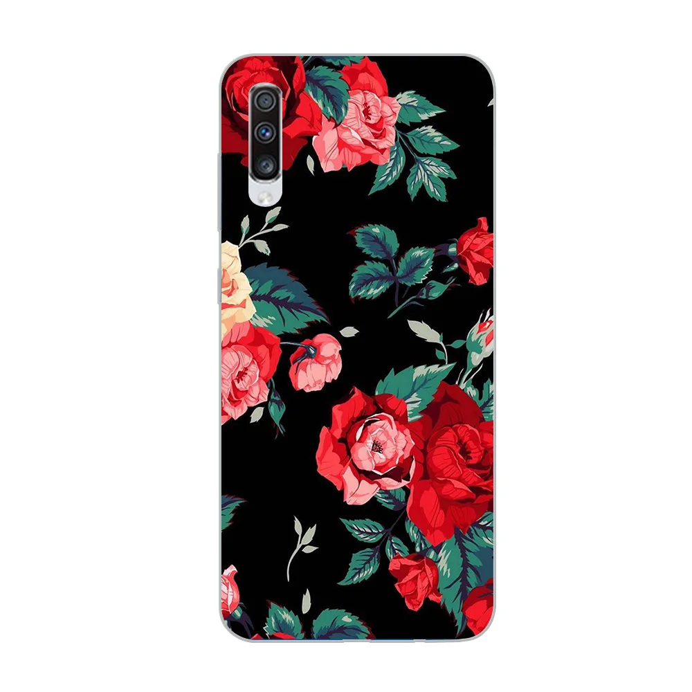 Чехол для телефона ciciber для samsung Galaxy A50 A70 A80 A40 A30 A20 A60 A10 A20e Мягкий силиконовый чехол из ТПУ с розами в винтажном стиле