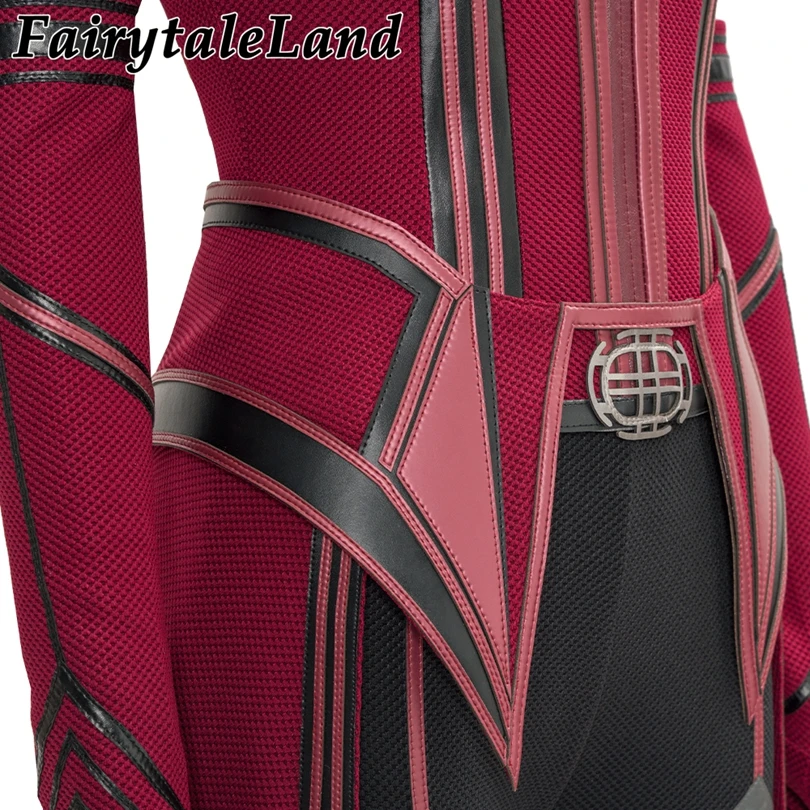 Супергероиня на Хэллоуин костюм Ванда алая ведьмы для косплея максимофф красный