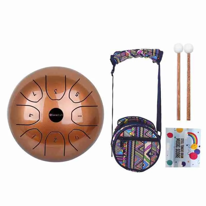 Стальной барабан для языка 5 дюйма инструмент с резервуаром палочки сумка