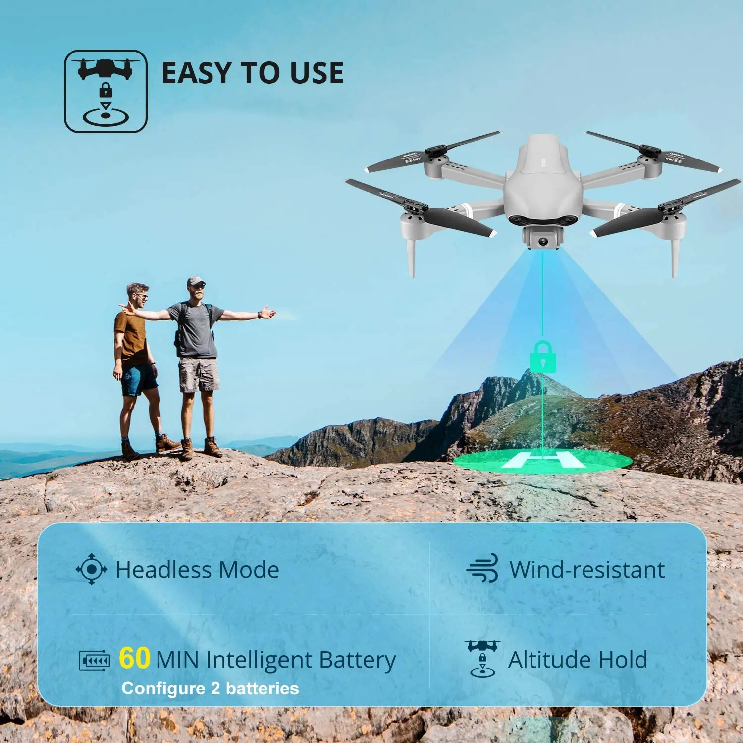 Квадрокоптер ZLLRC F3 с GPS Wi-Fi 25 минут полета 500 м | Игрушки и хобби