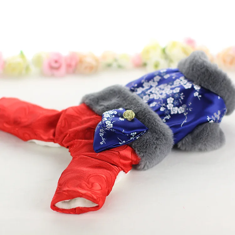 Kawaii зимняя одежда для собак четыре фута одежда для домашних животных Chiwawa jorkie Bomei платья в полоску