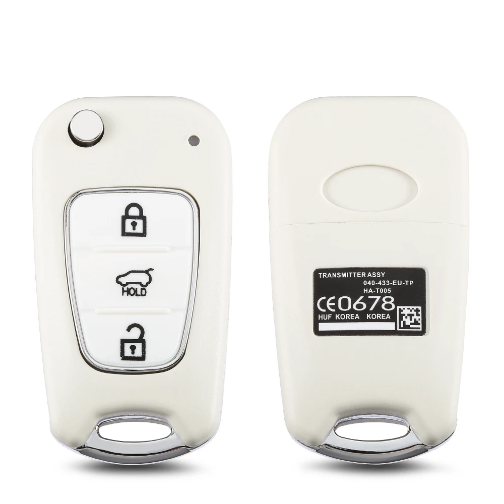 WhatsKey 3 кнопки белый флип-чехол для автомобильного ключа чехол Kia ceed Rio Picanto Sportage K2 K3