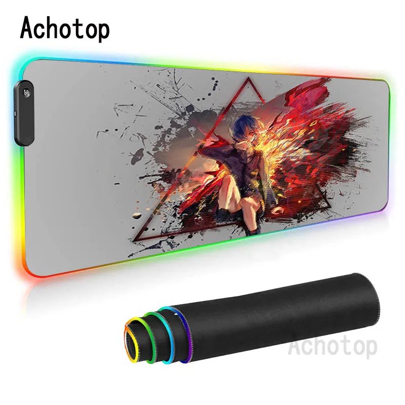 

Tokyo Ghoul Rgb Rug Mouse Pad Led Pad Sports Car with Backlit Keyboard Pad Complete Mat Deco Anime 900x400x4mm Desk Mat Mousepad