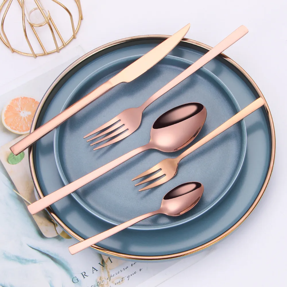 Набор столовых приборов из нержавеющей стали комплект 5 предметов вилки ложки