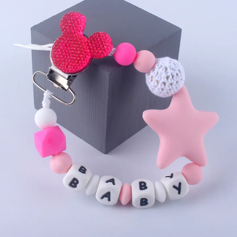 Пищевая силиконовая цепочка XCQGH для соски детский моляр прорезыватель бусины