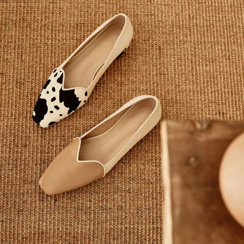

Krazing Pot 2021 spring new arrival natural leather square toe med heel special design beauty lady dating cozy women pumps L3f2