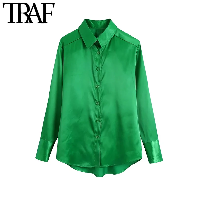 

Блузка женская мягкая Асимметричная, с длинным рукавом, на пуговицах