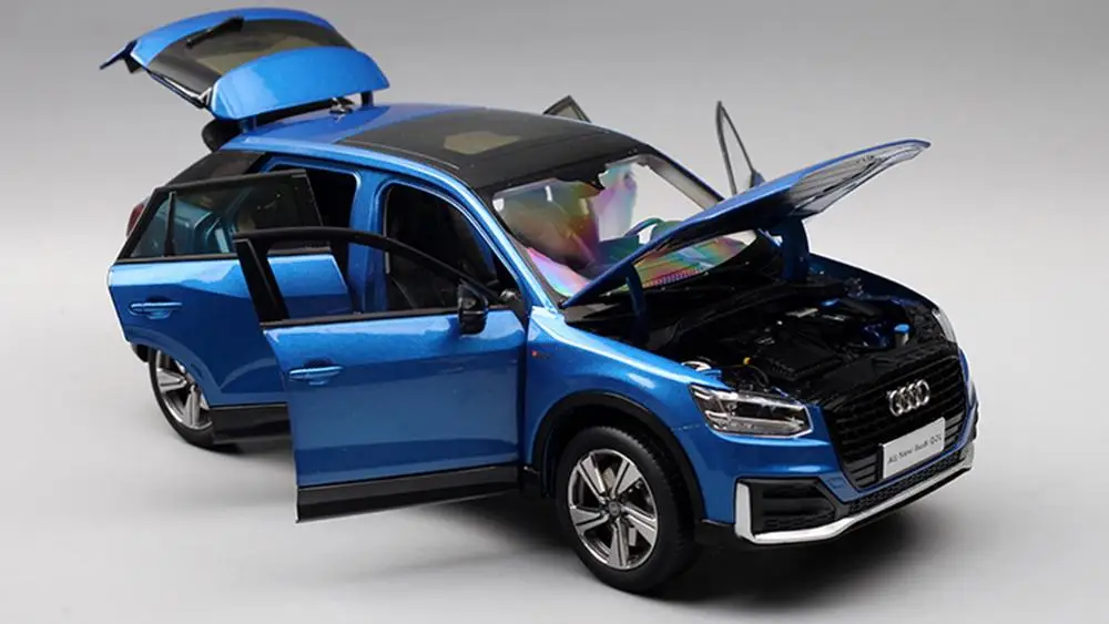 1/18 масштаб Audi Q2L 2019 синяя литая модель автомобиля коллекция игрушек подарок перо