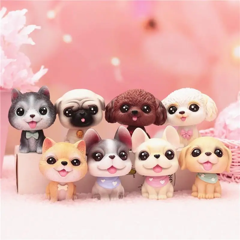 

Cute Puppy Dog Car Ornaments Shaking Head Doll Personalized Car Interior Decorations Anime Car Accessories Husky Poodle