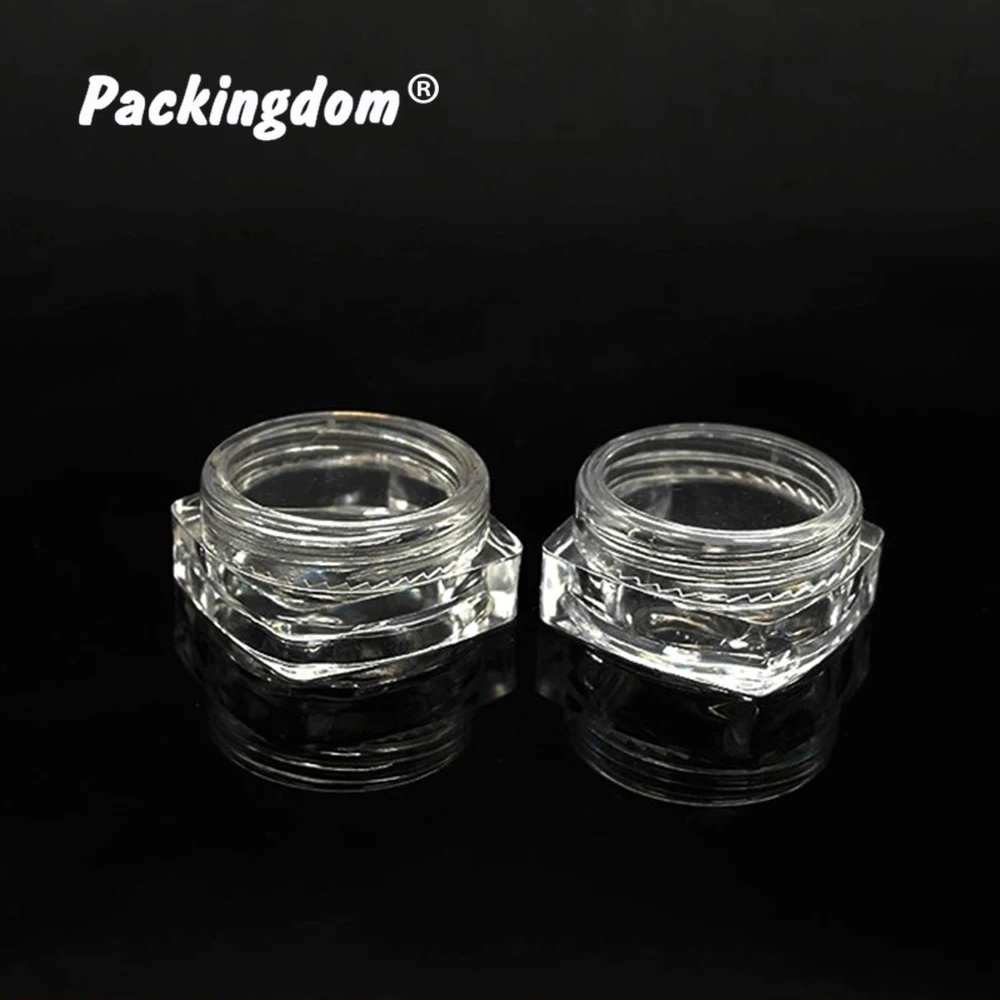100 шт. пластиковая банка для образцов с квадратным дном прозрачные маленькие