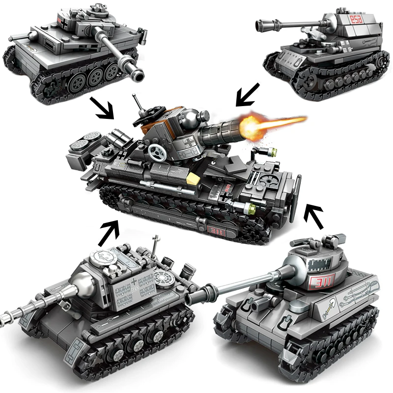 Sembo строительные блоки 957 шт WW2 германия танк Кирпичи армейские военные