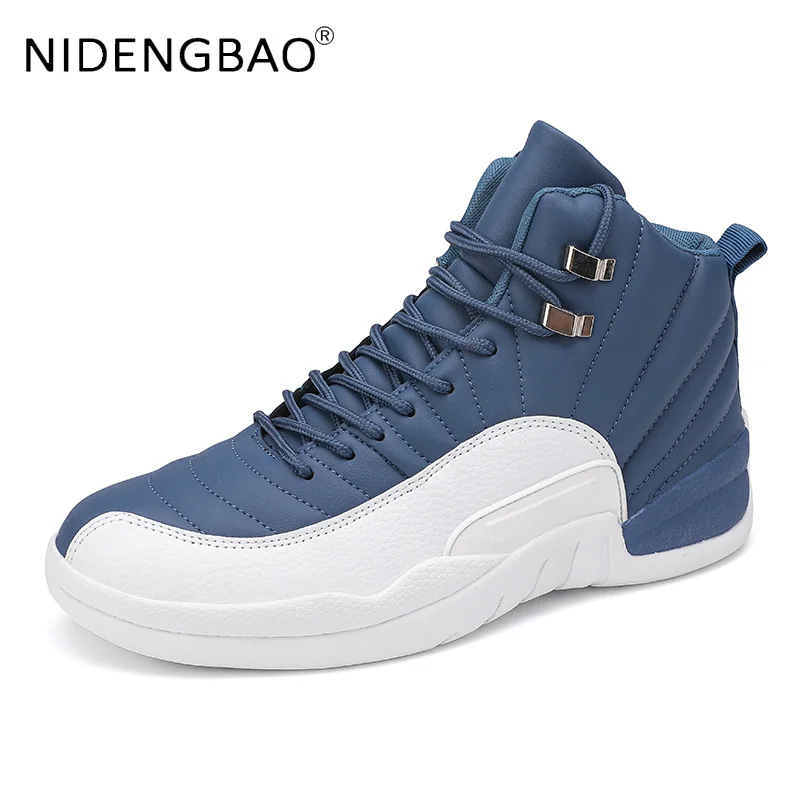 Cool Men's Sneakers High Top Basketball Shoes Breathable Cushioning Retro Male Running Sports Shoes Big Size 46 47 Footwear