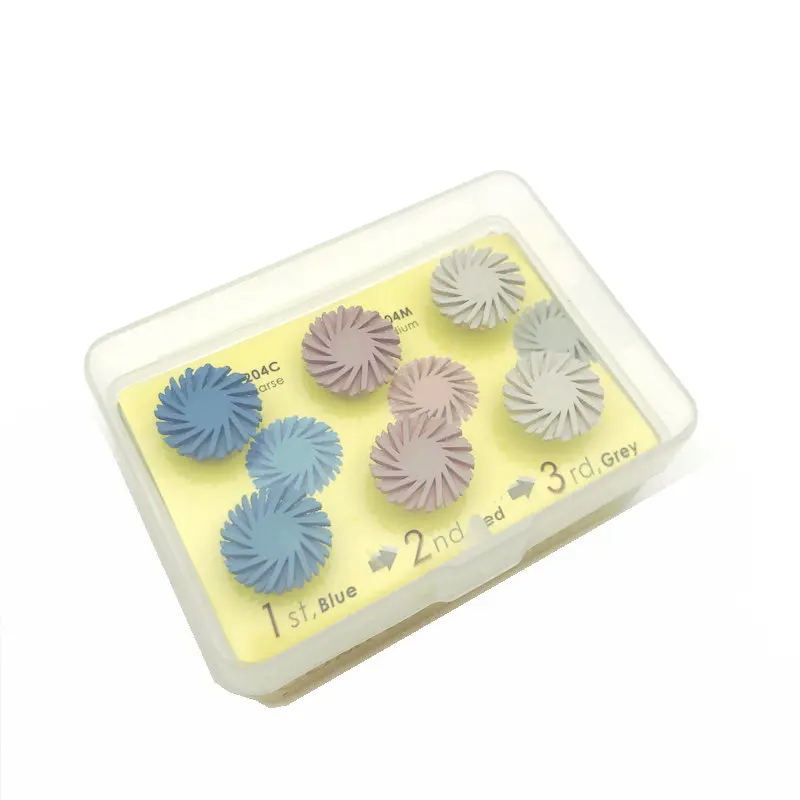 6 Teile/schachtel Dental Komposit Polieren Disc Kit Diamant System RA Zahnarzt Material Zähne Flex Spirale Pinsel Burs Polierer