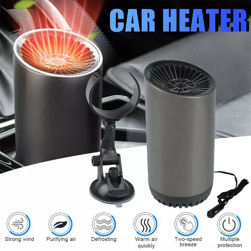 

1pc Car Products 150W 12V Portable Heater Heating Cooling Fan Defroster Demister Black For Car Truck Auto Replacement Parts
