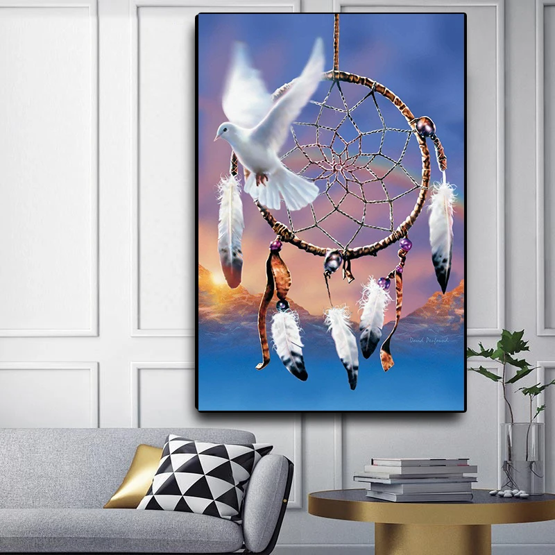 Miaodu DIY Алмазная картина белый голубь муха мозаика вышивка крестиком рукоделие