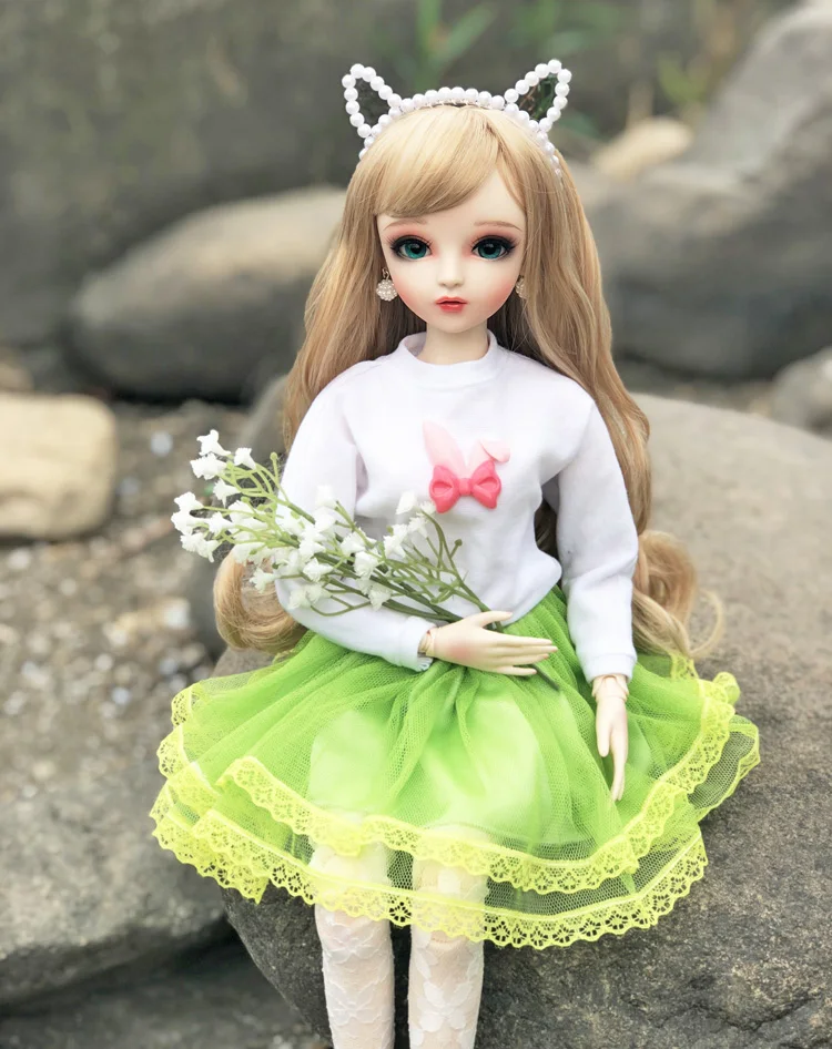 BJD 1/3 куклы для девочек 18 шарнирное подвижное тело Сменные глаза ручная работа силиконовая кукла-младенец полный комплект