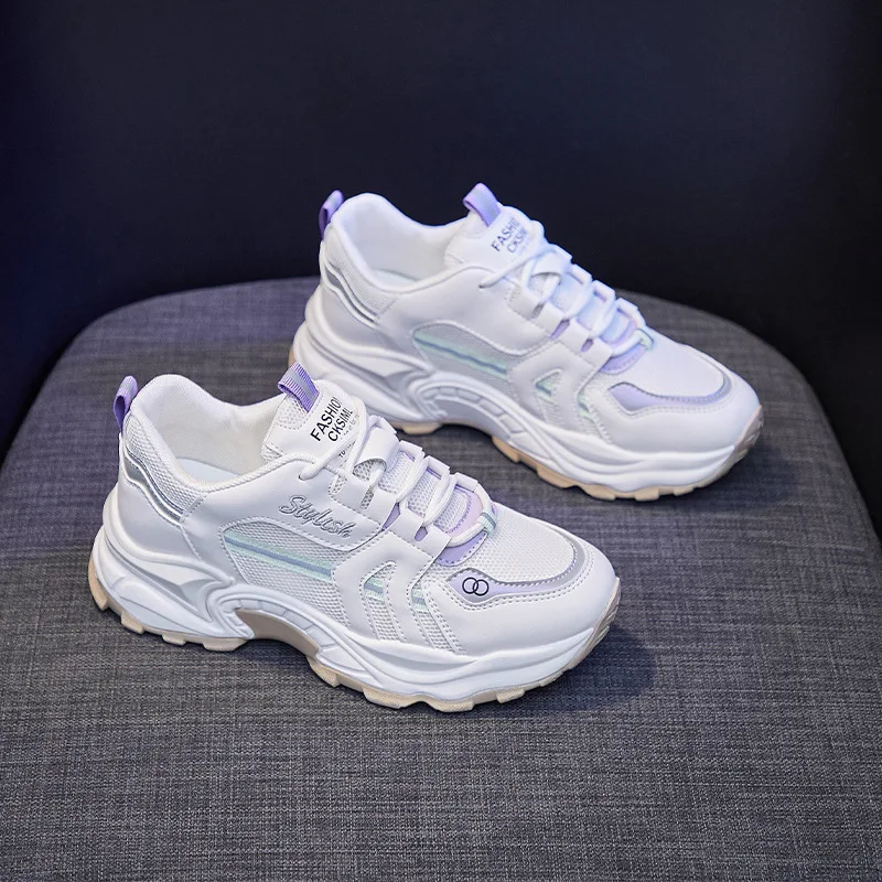 

Женские кожаные кроссовки Harajuku, повседневные белые кроссовки для любителей тенниса на плоской толстой подошве