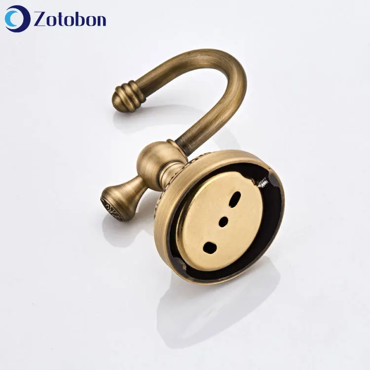 ZOTOBON Home Coat Hanger Wall Hooks Decorative Antique Brass Cap Keys Rack Hanging Europe Style Bathroom Towel Robe M205 | Обустройство