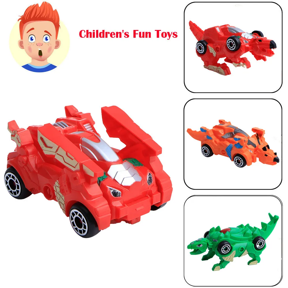 Деформационные Машинки Игрушки Детские креативные мини Трансформеры динозавры