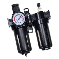 pneumatic air filter regulator lubricator combinations water oil separator 14 38 12 black sfc 200 0 1mpa 0 150psi
