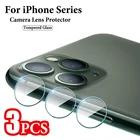 Закаленное стекло для объектива камеры iPhone 11 12 Pro XS Max X XR, защитная пленка для экрана iPhone 11, 7, 8, 6, 6S Plus, SE, стекло для камеры, 3 шт.