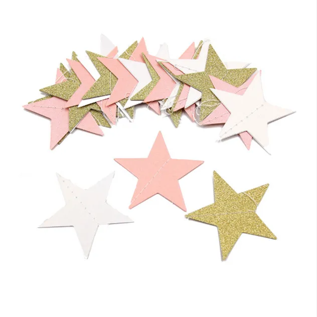 Украшения для дня рождения детское белое золото пятиконечная звезда потяните