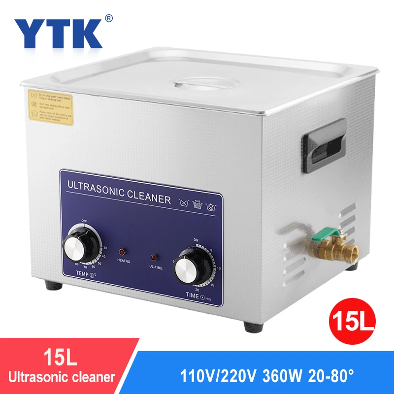 Промышленный ультразвуковой очиститель YTK 15L 360 Вт 40 кГц пресс-форма для удаления