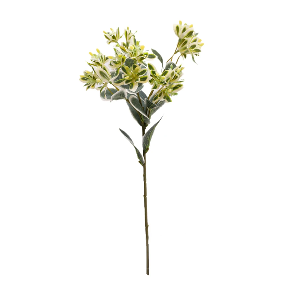 Искусственные растения Альпийский снег лист бело-зеленый имитация украшение для