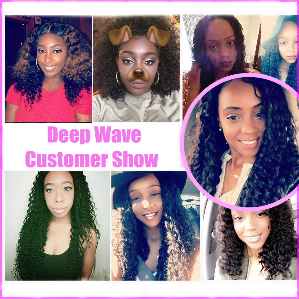 

Deep Wave Hair Bundles With Closure Remy Human Hair Brazilian Hair 26 28 30 Inch Bundles With Closure 3 Bundles With Closure