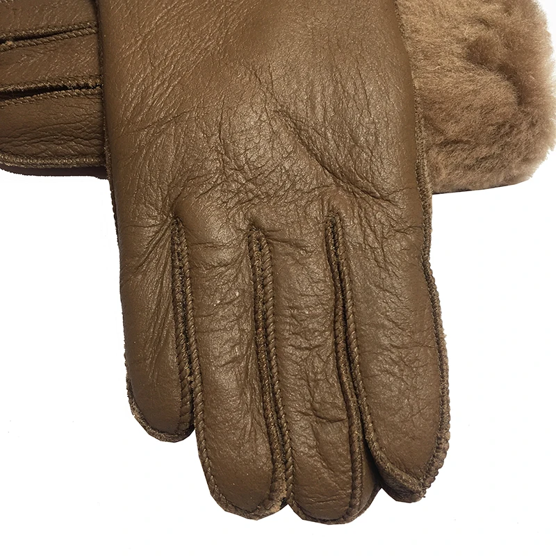 Женские перчатки Модные новые зимние кожаные 2020 натуральная кожа коричневые
