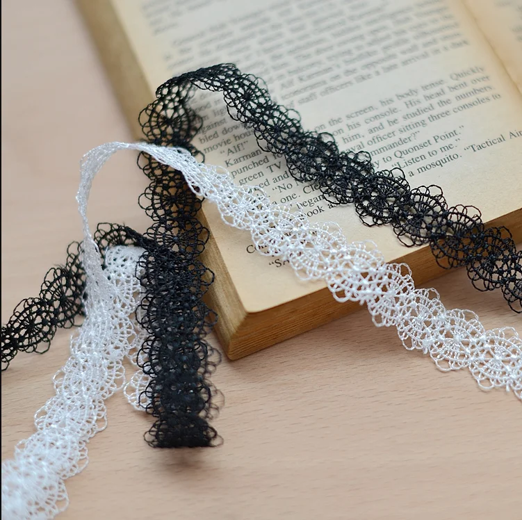 Изысканная белая черная кружевная лента 4 метра ручная работа отделка лоскутные