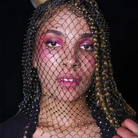 luxury tiara womens brin rhinestone headscarf hollow net crystal tiara jewelry accessories hair accessories