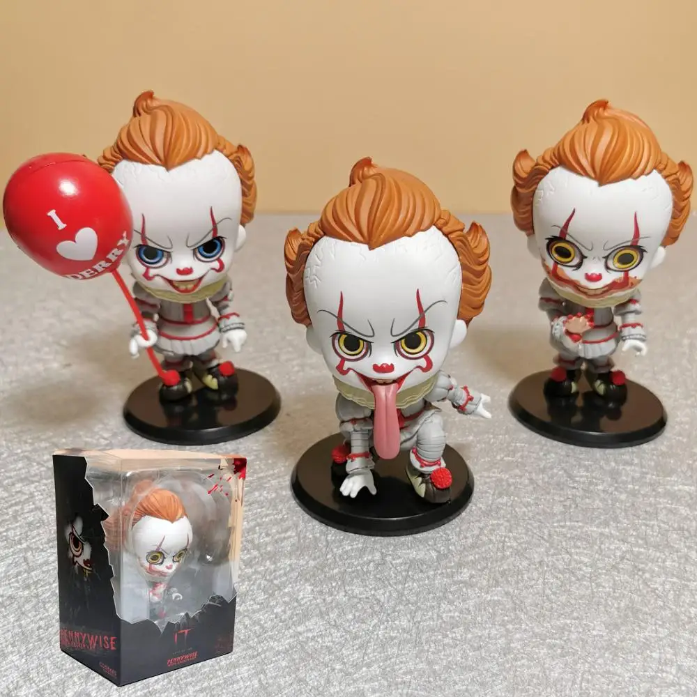 3 шт. ПВХ Рисунок Стивена Кинга это зла клоуна Джокера Модель игрушки 2017 ужасов