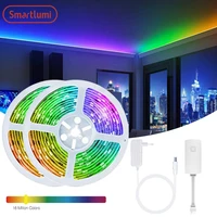 smartlumi led strips dream color led lights bluetooth compatible app control smd 5050 rgb single cct for wall bedroom 12v