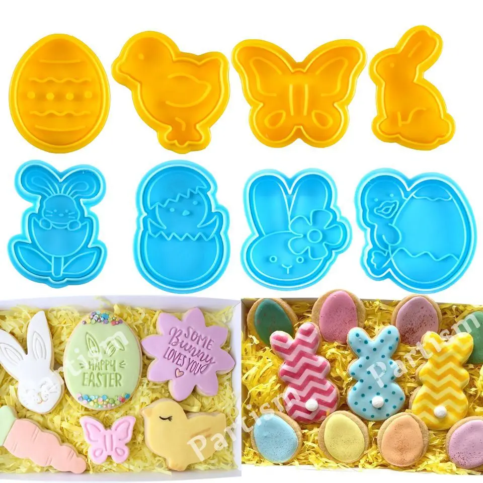 1 Набор пасхальные пластиковые формочки для печенья кролика яйца бисквита 3D