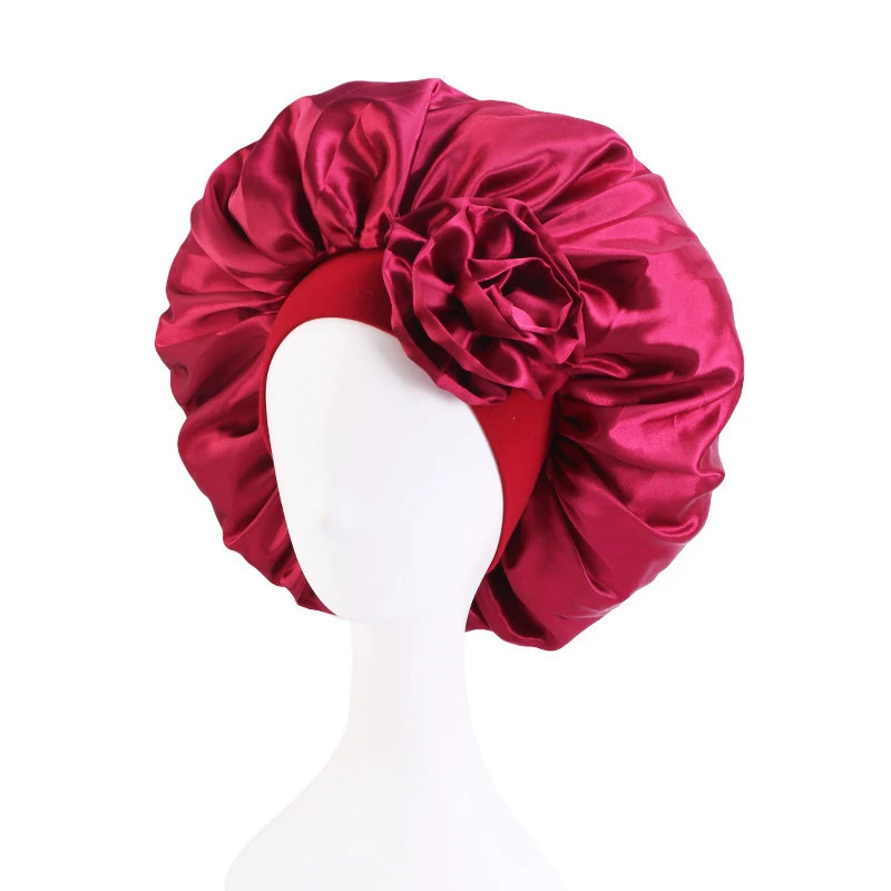 

1 шт., однотонная атласная шапка для ухода за длинными волосами