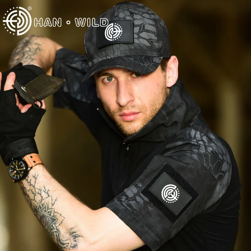 Камуфляжная тактическая бейсболка Снэпбэк-Кепка Военная Тактическая Унисекс