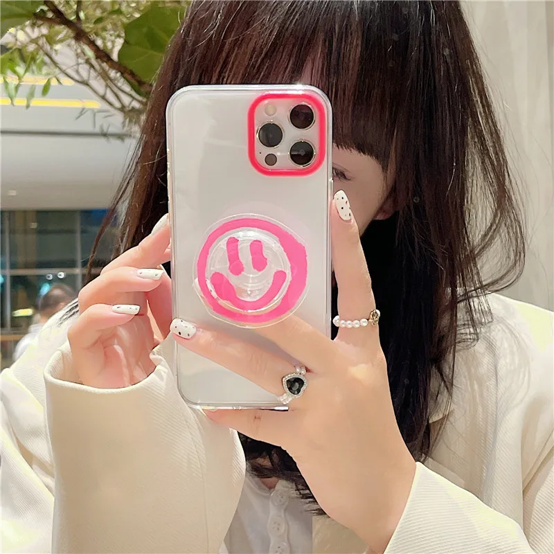 Симпатичный мультяшный чехол для телефона с рисунком улыбающегося лица IPhone 12 11 Pro