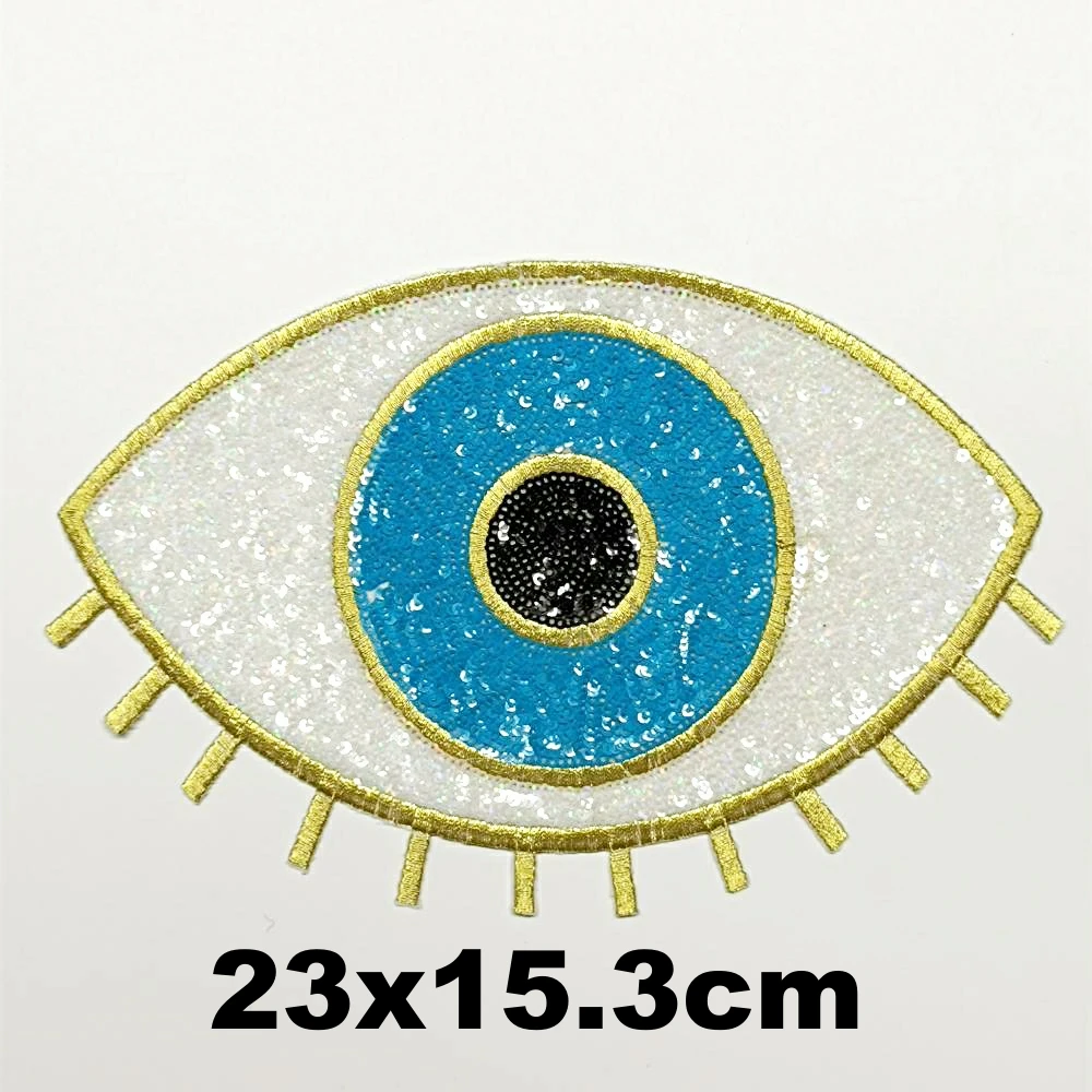 

large embroidery big eyes animal cartoon patches for bag badges applique clothing DE-3231