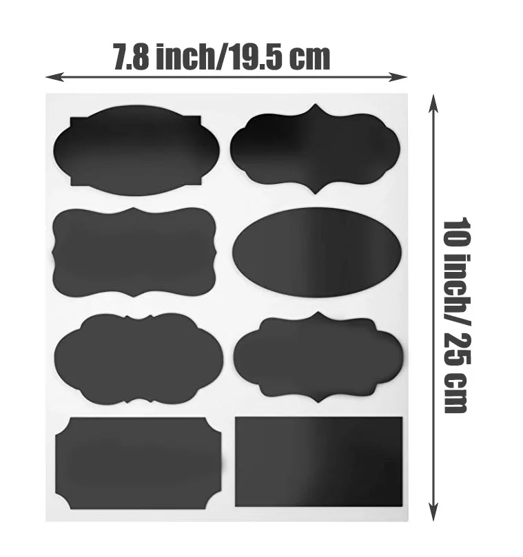 

40Pcs/pack Chalkboard Labels sticker Pantry for kitchen decoration Jars Blackboard Sticker Label christmas party decoration