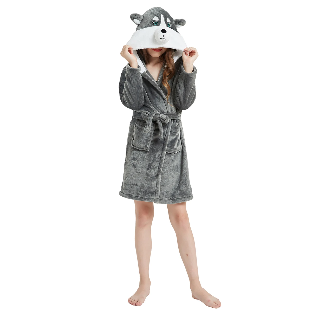 Новый детский банный Халат детское полотенце халат с капюшоном и единорогом для