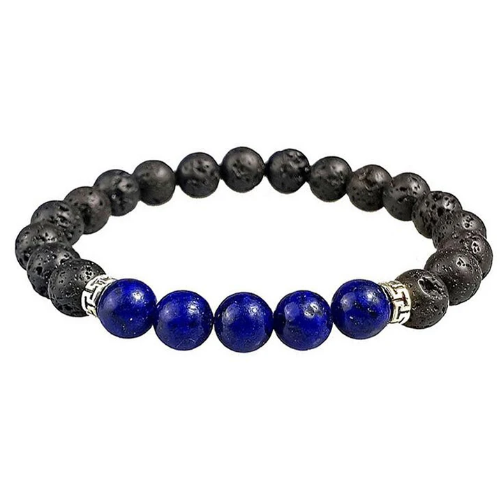 Ручной работы натуральный 8 мм черный камень из вулканической лавы тигровый глаз