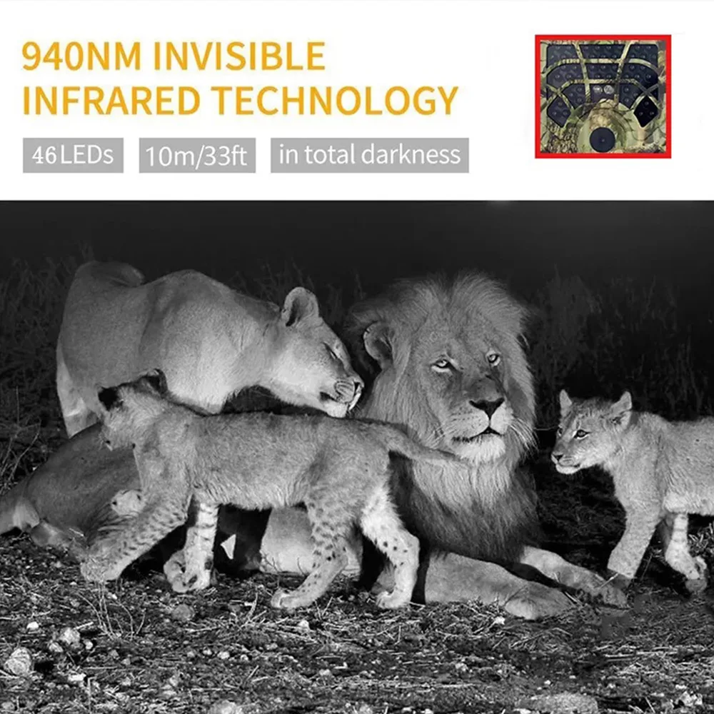 

Wildlife Trail Camera Waterproof PIR Infrared Hunting Game Camera with Night Vision Wireless Surveillance Tracking Camera