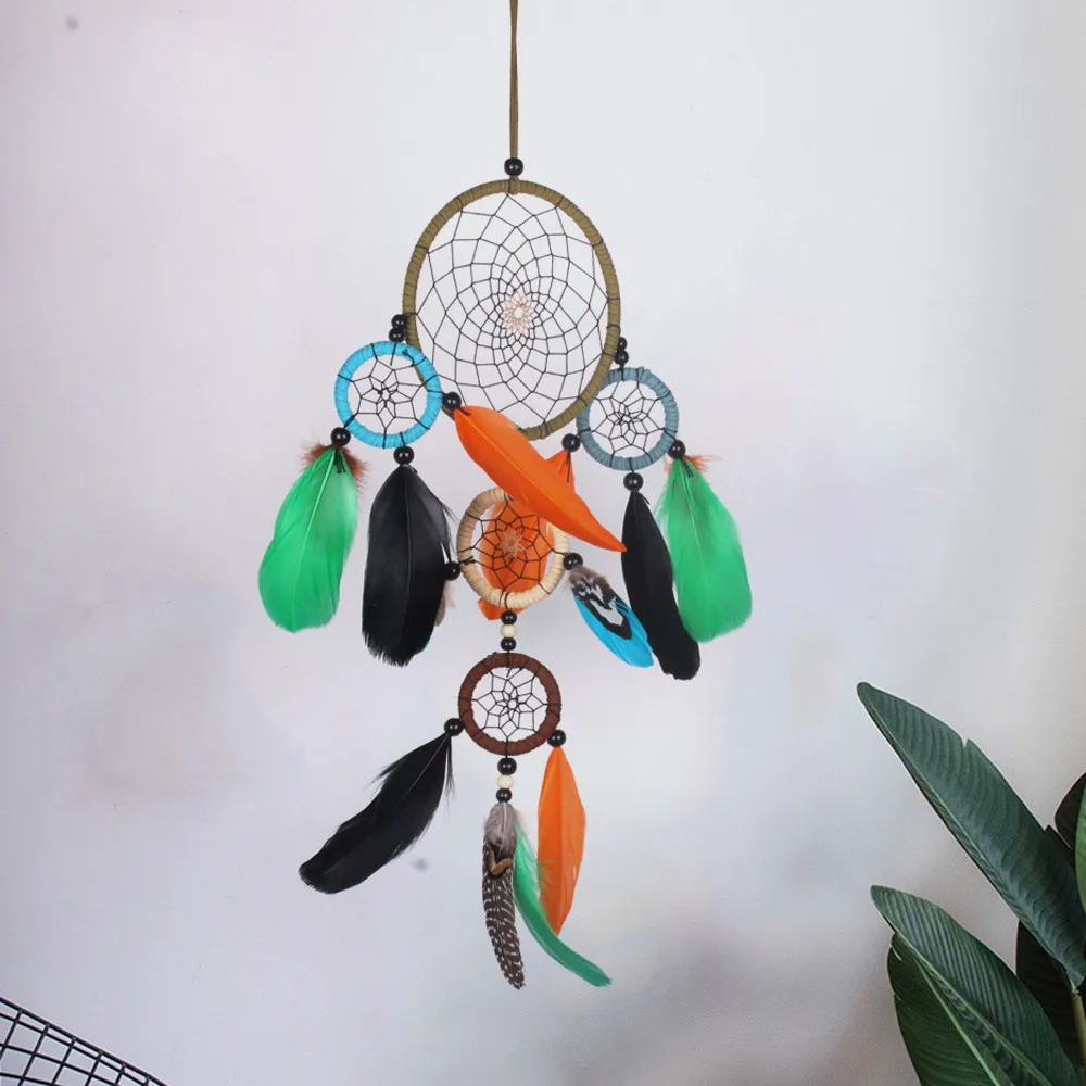Красочные DIY Ловец снов набор перо украшение стены дома Питомник Декор ремесла