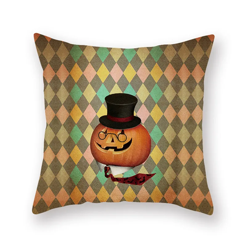 Наволочка в стиле ретро с принтом тыквы на Хэллоуин наволочка из полиэстера