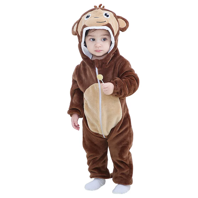 romper-11 Зимняя одежда для новорожденных; комбинезон для малышей; комбинезон с капюшоном в виде животных; костюм Стича Пикачу; комбинезоны для мальчиков и девочек; Одежда для младенцев; Пижама - Цвет: romper-11