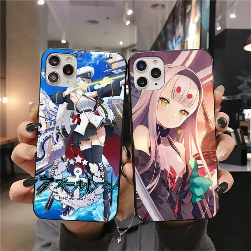 

YJZFDYRM Azur Lane Crosswave black Phone Case Hull for iPhone 11 pro XS MAX 8 7 6 6S Plus X 5S SE 2020 XR case