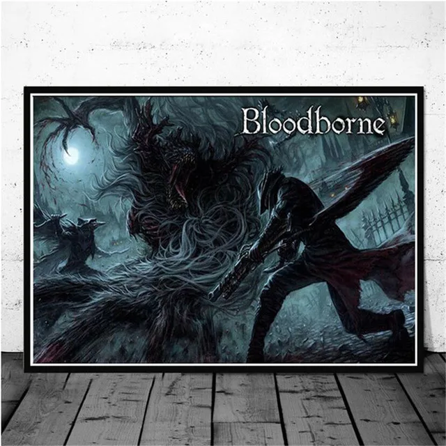

Bloodborne Hunter Video Game Art Posters And Prints Canvas Painting Wall Pictures For Living Room Decorative Home Decor Quadro